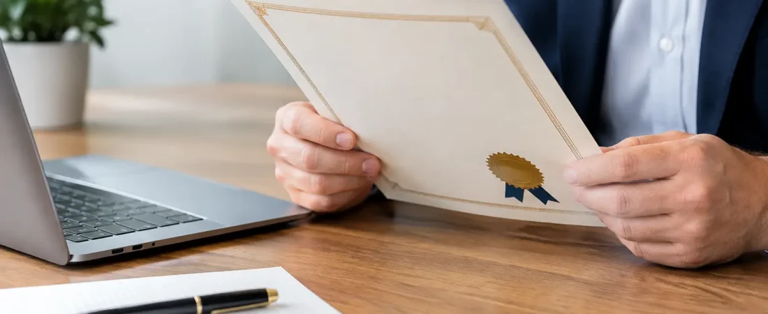 Exemplo certificado licitação: qual usar?